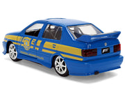 Volkswagen Jetta Police Vehicle "Rio Federal Highway Police" Blue with Yellow Stripes "Fast Five" (2011) Movie "Fast & Furious" Series 1/32 Diecast Model Car by Jada image 5