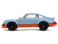 Porsche 911 RSR "Gulf Oil" Light Blue with Orange Stripes "Pink Slips" Series 1/18 Diecast Model Car by Jada image 3