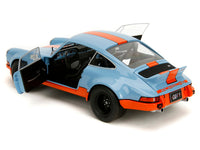 Porsche 911 RSR "Gulf Oil" Light Blue with Orange Stripes "Pink Slips" Series 1/18 Diecast Model Car by Jada image 5