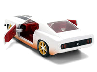 Roman's Ford Mustang White with Black Stripes and Red Interior (Dirty Version) "Fast & Furious" Movie "Fast & Furious 25th Anniversary" Series 1/32 Diecast Model Car by Jada image 4