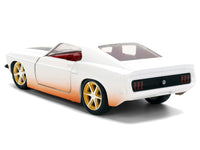 Roman's Ford Mustang White with Black Stripes and Red Interior (Dirty Version) "Fast & Furious" Movie "Fast & Furious 25th Anniversary" Series 1/32 Diecast Model Car by Jada image 5