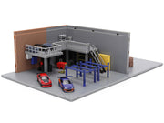 "Fast & Furious" Han's Garage Diorama with 2 Cars and Accessories "Nano Scene" Series 1/32 Model by Jada image 2