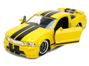 2006 Ford Mustang GT Yellow with Black Stripes "Fast & Furious 25 Years" Series 1/32 Diecast Model Car by Jada image 2