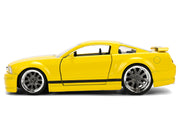 2006 Ford Mustang GT Yellow with Black Stripes "Fast & Furious 25 Years" Series 1/32 Diecast Model Car by Jada image 3