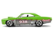 1970 Plymouth Road Runner #938 Green and Gray Metallic "Bigtime Muscle" Series 1/24 Diecast Model Car by Jada image 3