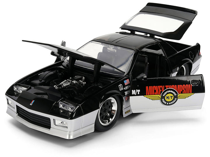 1985 Chevrolet Camaro Z28 "Mickey Thompson" Black and Silver Metallic "Bigtime Muscle" Series 1/24 Diecast Model Car by Jada image 2