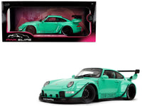 RWB Body Kit "Kei Kishi" Light Blue "Pink Slips" Series 1/18 Diecast Model Car by Jada