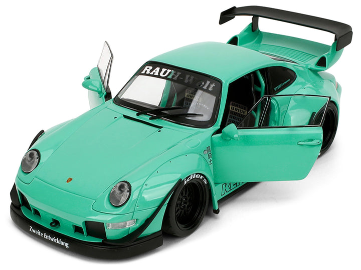 RWB Body Kit "Kei Kishi" Light Blue "Pink Slips" Series 1/18 Diecast Model Car by Jada image 2