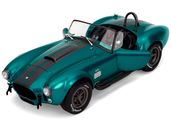 Shelby Cobra 427 MKII Teal Metallic with Gray Stripes "Pink Slips" Series 1/18 Diecast Model Car by Jada image 2