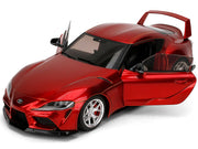 Toyota GR Supra Red Metallic "Pink Slips" Series 1/18 Diecast Model Car by Jada image 2