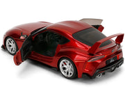 Toyota GR Supra Red Metallic "Pink Slips" Series 1/18 Diecast Model Car by Jada image 4