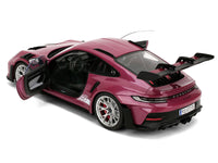 Porsche 911 GT3 RS Red Violet Metallic with White Stripes "Pink Slips" Series 1/18 Diecast Model Car by Jada image 4