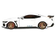 Ford Mustang Shelby Super Snake White Metallic with Blue Stripes and Gold Wheels "Pink Slips" Series 1/18 Diecast Model Car by Jada image 3