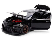 2024 Chevrolet Camaro ZL1 1LE Black "Fast X" (2023) Movie "Fast & Furious 25th Anniversary" Series 1/24 Diecast Model Car by Jada image 2