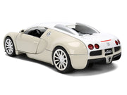 2011 Bugatti Veyron White and Tan "Furious 7" (2015) Movie "25 Years of Fast & Furious" Series 1/24 Diecast Model Car by Jada image 4