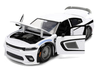 2021 Dodge Charger SRT Hellcat White with Graphics and Stormtrooper Figure "Star Wars" Franchise "Hollywood Rides" Series 1/24 Diecast Model Car by Jada image 2