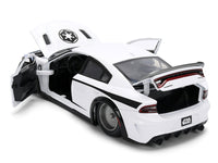 2021 Dodge Charger SRT Hellcat White with Graphics and Stormtrooper Figure "Star Wars" Franchise "Hollywood Rides" Series 1/24 Diecast Model Car by Jada image 3