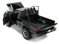 1985 Toyota SR5 Pickup Truck Black with Marty's Skateboard "Back to the Future" (1985) Movie "Hollywood Rides" Series 1/24 Diecast Model Car by Jada image 4
