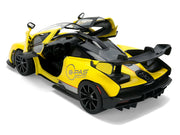 McLaren Senna "8-PAS Racing" Yellow Metallic with Black Top "Hyper-Spec" Series 1/24 Diecast Model Car by Jada image 4