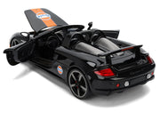 Porsche Carrera GT Convertible #7 "Gulf Oil" Black with Orange Graphics "Hyper-Spec" Series 1/24 Diecast Model Car by Jada image 4