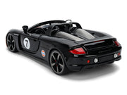 Porsche Carrera GT Convertible #7 "Gulf Oil" Black with Orange Graphics "Hyper-Spec" Series 1/24 Diecast Model Car by Jada image 5