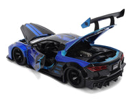 Chevrolet Corvette C8 "Liberty Walk" Candy Blue and Black "Hyper-Spec" Series 1/24 Diecast Model Car by Jada image 4