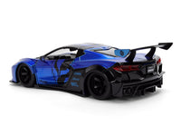 Chevrolet Corvette C8 "Liberty Walk" Candy Blue and Black "Hyper-Spec" Series 1/24 Diecast Model Car by Jada image 5