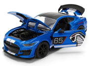 2020 Ford Mustang Shelby GT500 #65 "Ford Performance" Blue with Black Top and White Stripes "Bigtime Muscle" Series 1/24 Diecast Model Car by Jada image 2