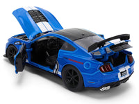 2020 Ford Mustang Shelby GT500 #65 "Ford Performance" Blue with Black Top and White Stripes "Bigtime Muscle" Series 1/24 Diecast Model Car by Jada image 4
