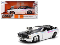 Jada 1970 Mustang Boss 429 black-and-white pink graphics 1:24 model 36590, view 2