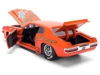 1971 Pontiac GTO "Goat's Revenge" Orange with Graphics "Bigtime Muscle" Series 1/24 Diecast Model Car by Jada image 4