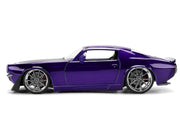 1971 Chevrolet Camaro Z/28 Purple Metallic with Black Hood "Bigtime Muscle" Series 1/24 Diecast Model Car by Jada image 3