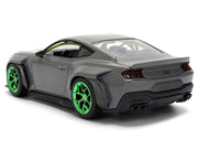 2024 Ford Mustang RTR Gray with Green Wheels "Bigtime Muscle" Series 1/24 Diecast Model Car by Jada image 5