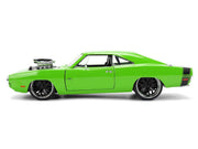 1970 Dodge Charger R/T Bright Green with Black Tail Stripe "Bigtime Muscle" Series 1/24 Diecast Model Car by Jada image 3