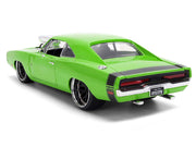 1970 Dodge Charger R/T Bright Green with Black Tail Stripe "Bigtime Muscle" Series 1/24 Diecast Model Car by Jada image 5