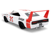1969 Dodge Charger Daytona #25 White with Red Stripes "Bigtime Muscle" Series 1/24 Diecast Model Car by Jada image 5