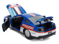 2010 Ford Mustang GT "Rekudo" Blue Metallic with Red and Silver Stripes "Bigtime Muscle" Series 1/24 Diecast Model Car by Jada image 4