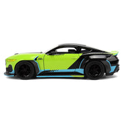 2026 Ford Mustang RTR Spec 5-D Lime Green with Black Top and Graphics "Hyper-Spec" Series 1/24 Diecast Model Car by Jada image 3
