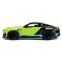 2026 Ford Mustang RTR Spec 5-D Lime Green with Black Top and Graphics "Hyper-Spec" Series 1/24 Diecast Model Car by Jada image 3