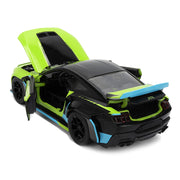 2026 Ford Mustang RTR Spec 5-D Lime Green with Black Top and Graphics "Hyper-Spec" Series 1/24 Diecast Model Car by Jada image 4