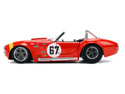1965 Shelby Cobra 427 S/C #67 Red with Yellow Stripe "Bigtime Muscle" Series 1/24 Diecast Model Car by Jada image 3