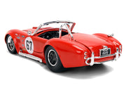 1965 Shelby Cobra 427 S/C #67 Red with Yellow Stripe "Bigtime Muscle" Series 1/24 Diecast Model Car by Jada image 5