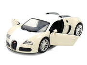 2011 Bugatti Veyron White and Tan "Furious 7" (2015) Movie "25 Years of Fast & Furious" Series 1/32 Diecast Model Car by Jada image 2