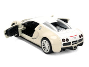 2011 Bugatti Veyron White and Tan "Furious 7" (2015) Movie "25 Years of Fast & Furious" Series 1/32 Diecast Model Car by Jada image 4