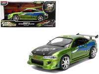 Jada Brian O’Conner 1995 Mitsubishi Eclipse in green-and-blue Color Brush finish, Fast & Furious 25th Anniversary, 1:24 item 36817, view 2