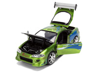 Jada Brian O’Conner 1995 Mitsubishi Eclipse in green-and-blue Color Brush finish, Fast & Furious 25th Anniversary, 1:24 item 36817, view 3