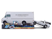 DMC DeLorean Time Machine Brushed Metal (Frost Version) "Back to the Future" (1985) Movie "40th Anniversary" Special Packaging "Hollywood Rides" Series 1/32 Diecast Model Car by Jada image 5