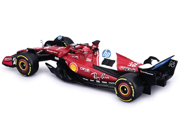 Ferrari SF-25 #16 Charles Leclerc Formula One F1 "World Championship" (2025) with Display Case 1/43 Diecast Model Car by Bburago image 2