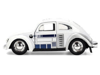 1959 Volkswagen Beetle "R2-D2" Livery White with Graphics "Star Wars" Franchise "Hollywood Rides" Series 1/32 Diecast Model Car by Jada image 3