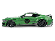 2024 Ford Mustang Dark Horse Green Metallic with Gray Top and Graphic with Doctor Doom Diecast Figure "Marvel's Doctor Doom" Character "Hollywood Rides" Series 1/24 Diecast Model Car by Jada image 3